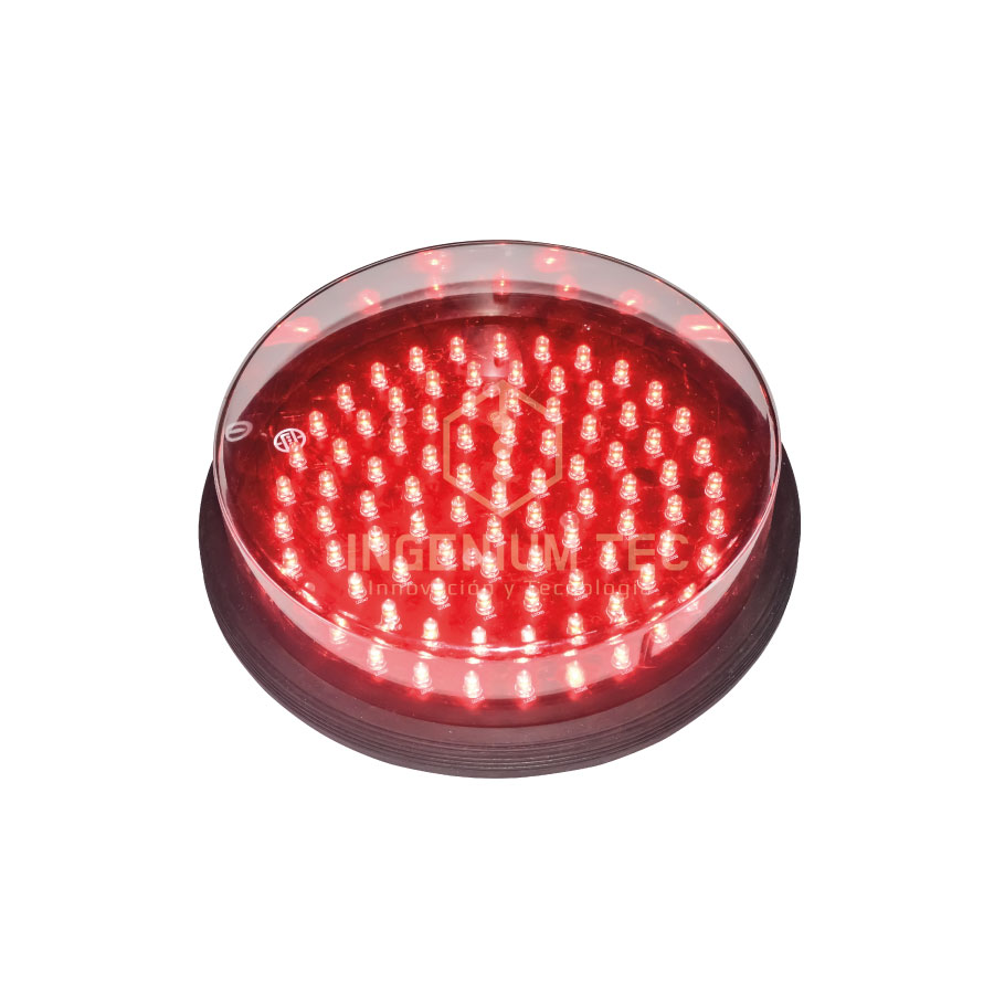 Óptica Led Luz Rojo para Semáforos 200mm